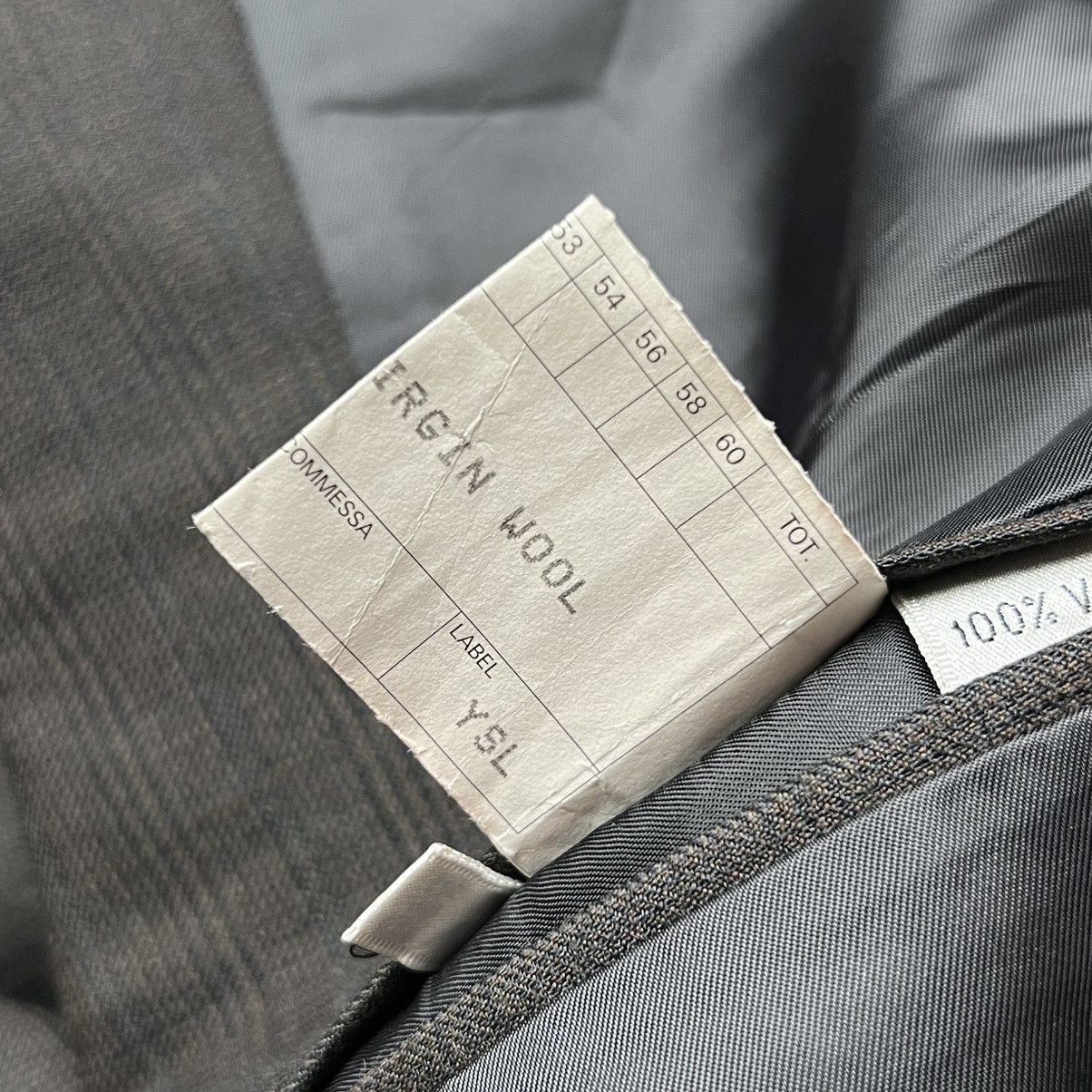 Yves Saint Laurent Yves Saint Laurent - Brown Pinstripes Wool Blazer Size 48S - 9 Thumbnail