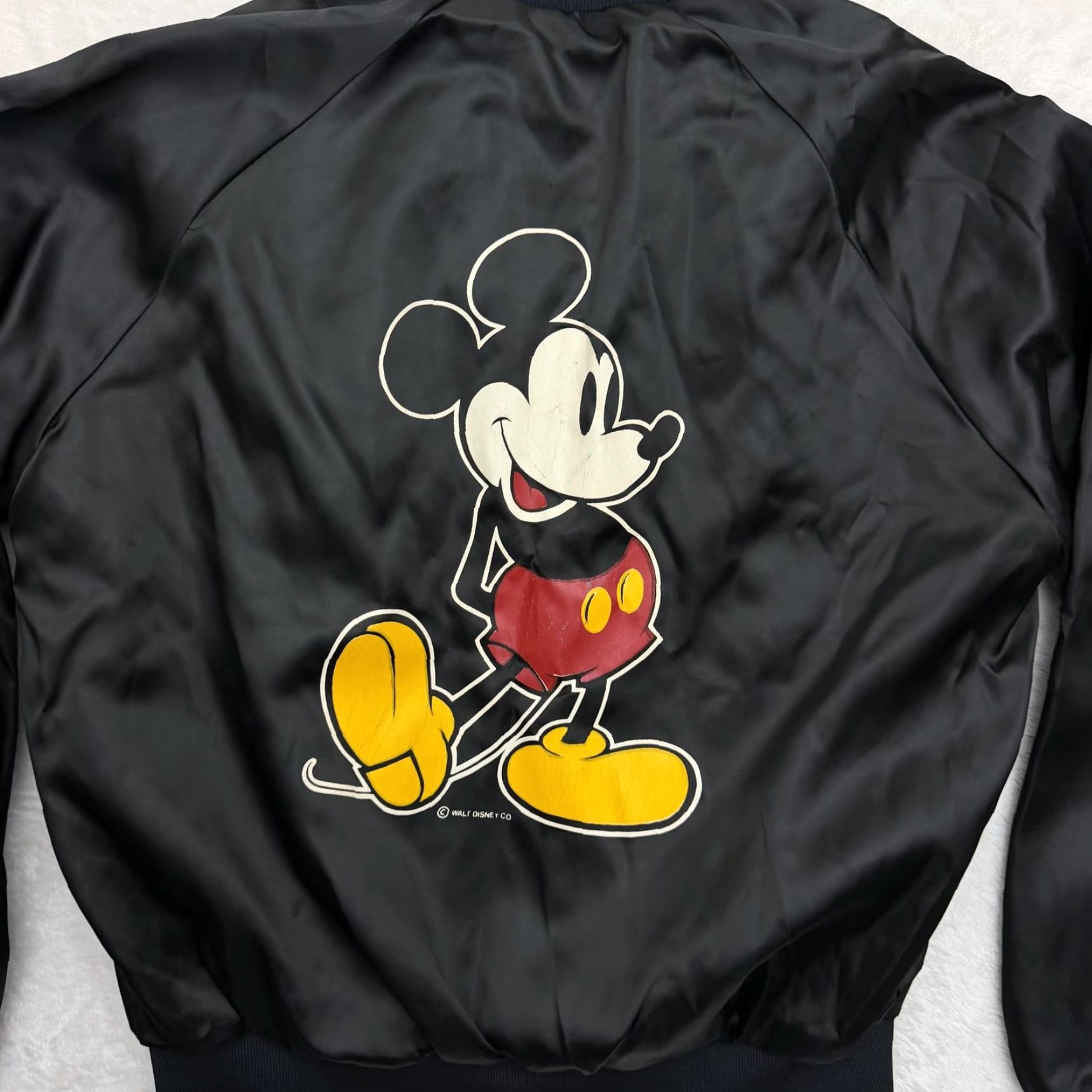 Chalk Line VINTAGE Chalk Line Mickey Mouse Disney Jacket Mens S Black Satin Bomber 80s Size US S / EU 44-46 / 1 - 2 Thumbnail