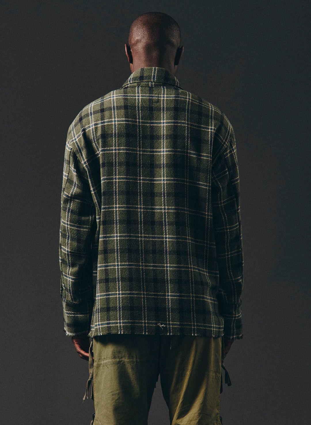 Greg Lauren $875 Greg Lauren Army Plaid Shawl Collar Boxy Jacket Size US L / EU 52-54 / 3 - 3 Thumbnail