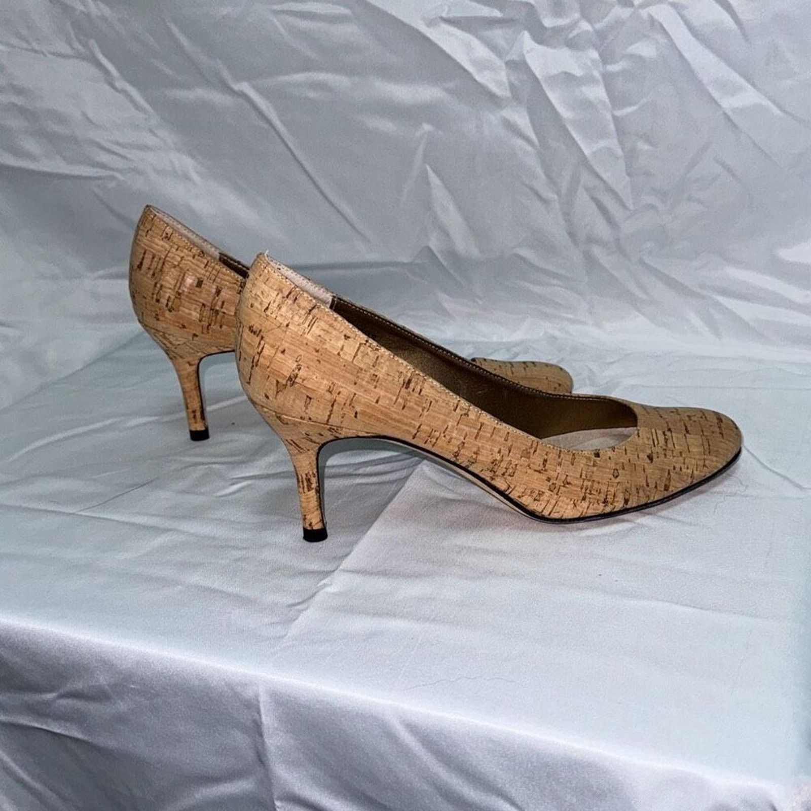 VANELI VanEli Cork Round Toe Court Heels | Sz 7.5 Size US 7.5 / IT 37.5 - 5 Thumbnail