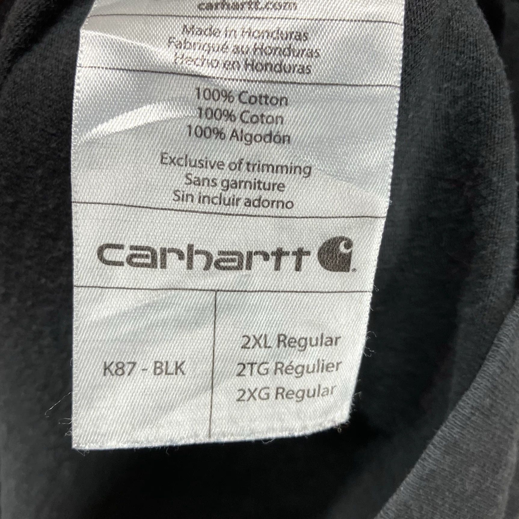Carhartt Carhartt Mens T-Shirt 2XL Short Sleeve Crew Neck All Cotton Faded Black Logo Solid Classic Outdoor 2019 Size US XXL / EU 58 / 5 - 7 Thumbnail