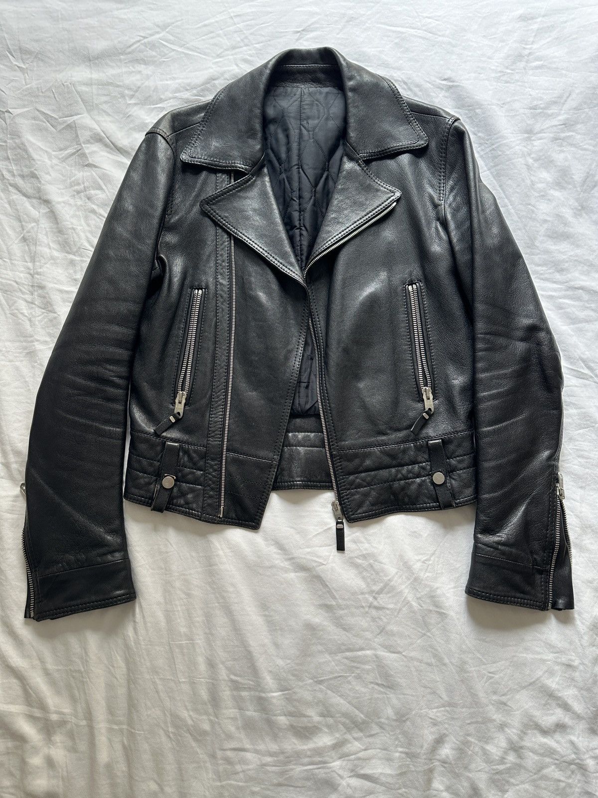 Image of Balenciaga Men’S Leather Jacket in Black, Men's (Size Small)