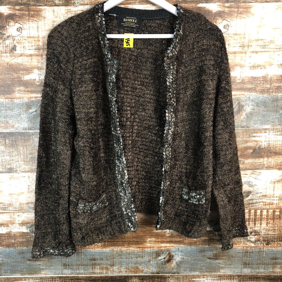 Homespun Knitwear × Japanese Brand Bambole Dark Brown Cardigan Knitwear #A1315 Size M / US 6-8 / IT 42-44 - 3 Thumbnail