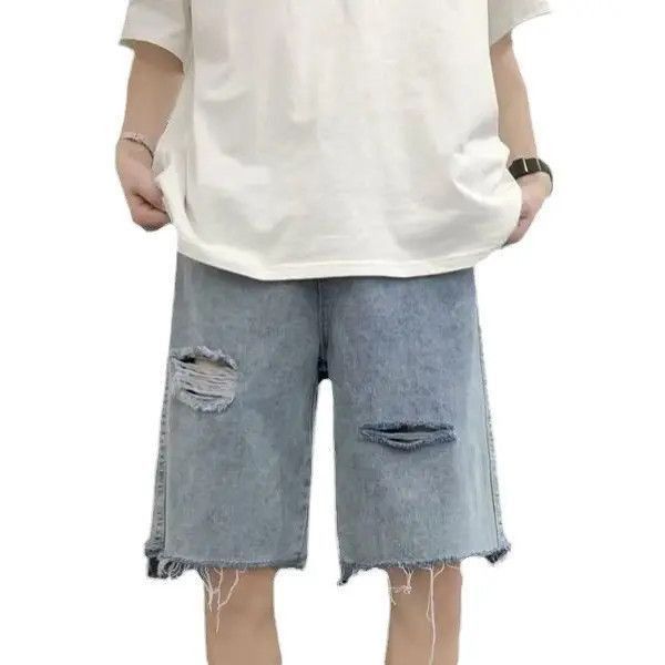 Japanese Brand High street loose ripped denim shorts Size US 32 / EU 48 - 5 Thumbnail