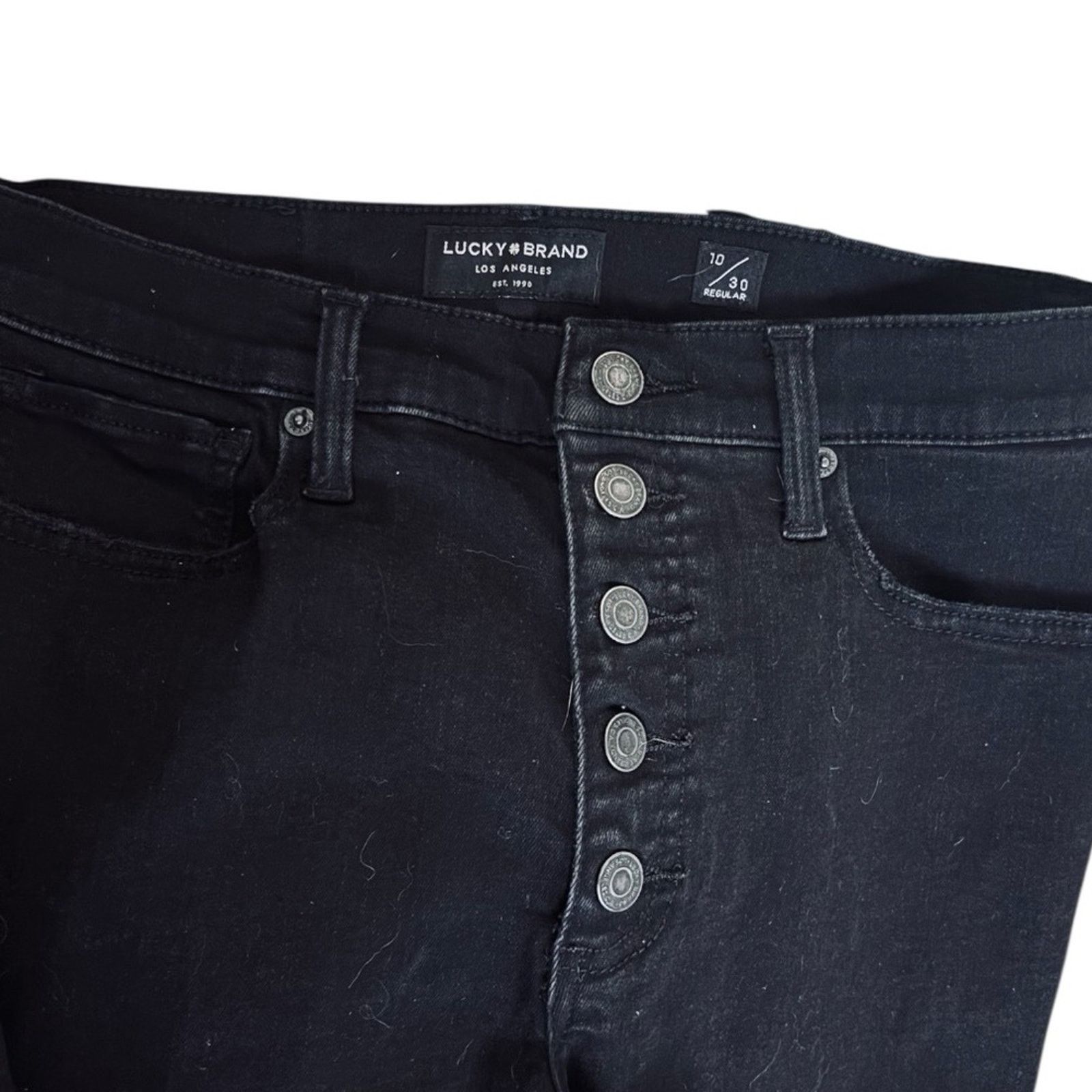 Lucky Brand Lucky Brand High Rise Flare Stevie Jean| Black| Button Fly Size 32" / US 10 / IT 46 - 5 Thumbnail