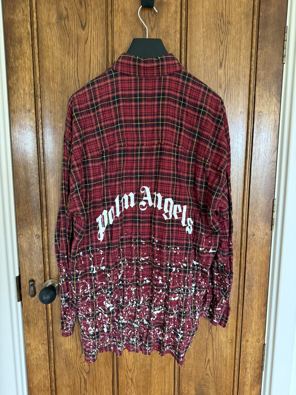 Palm Angels FW21 Palm Angels paint splatter long flannel bleached Grail Size US M / EU 48-50 / 2 - 2 Thumbnail