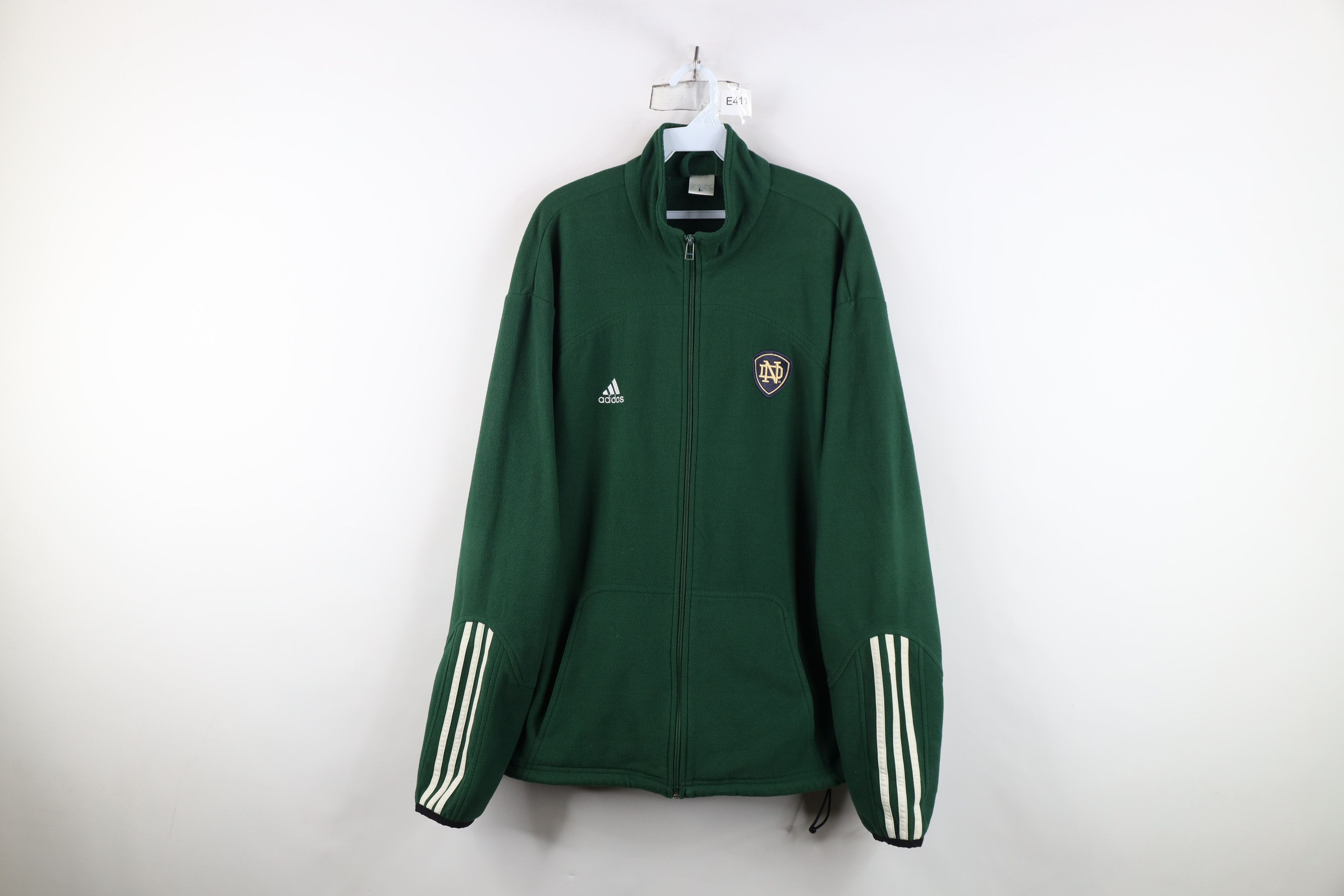 Adidas Vintage Adidas Dame University Full Zip Fleece Jacket Green Size US L / EU 52-54 / 3 - 1 Thumbnail