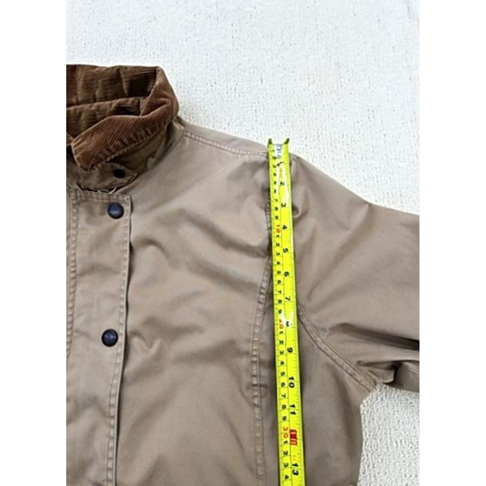Barbour Barbour Women’s Olive Waxed Cotton Tailored Jacket Size 16 Size XXL / US 16-18 / IT 52-54 - 6 Thumbnail