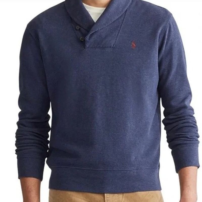 Polo Ralph Lauren Polo Ralph Lauren Sweater Shawl Neck 2 Button Pullover Pony Size US M / EU 48-50 / 2 - 2 Thumbnail