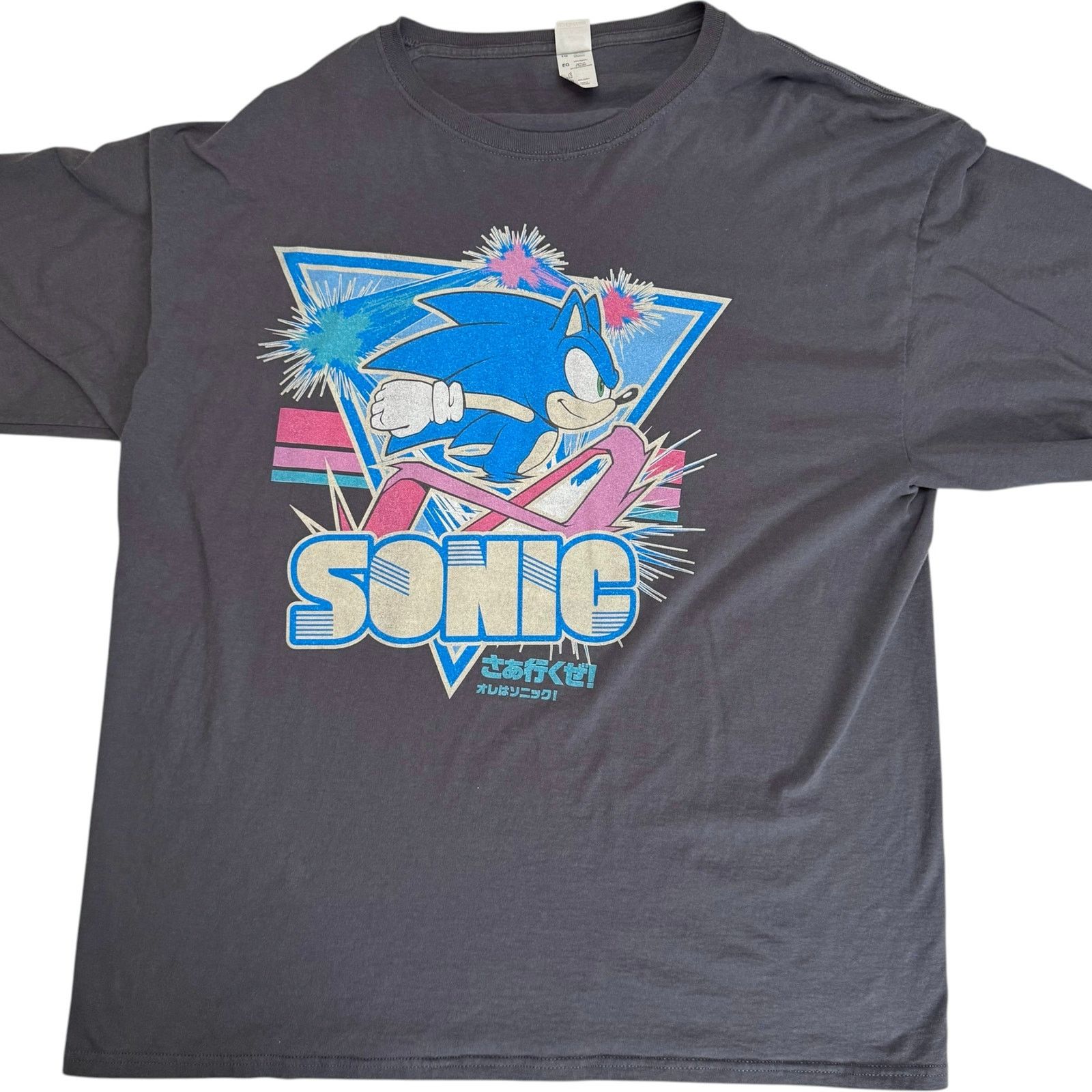 Other Sonic the Hedgehog Retro Long Sleeve Shirt XL Gray Sega 90s Size XL / US 12-14 / IT 48-50 - 8 Thumbnail