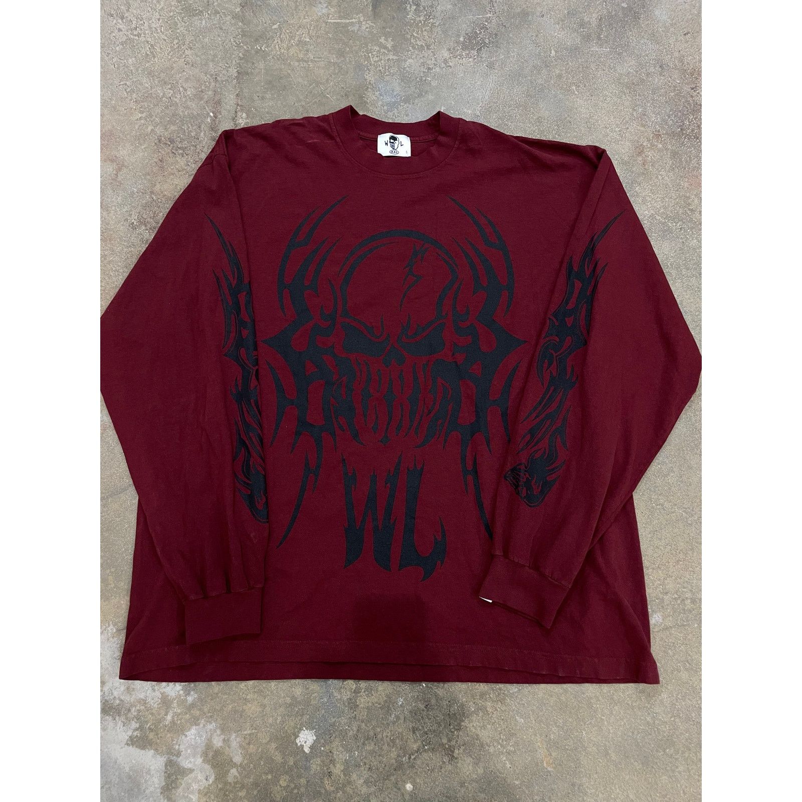 Warren Lotas Warren Lotas LS Tee Red Black Skull New Large Size US L / EU 52-54 / 3 - 1 Thumbnail