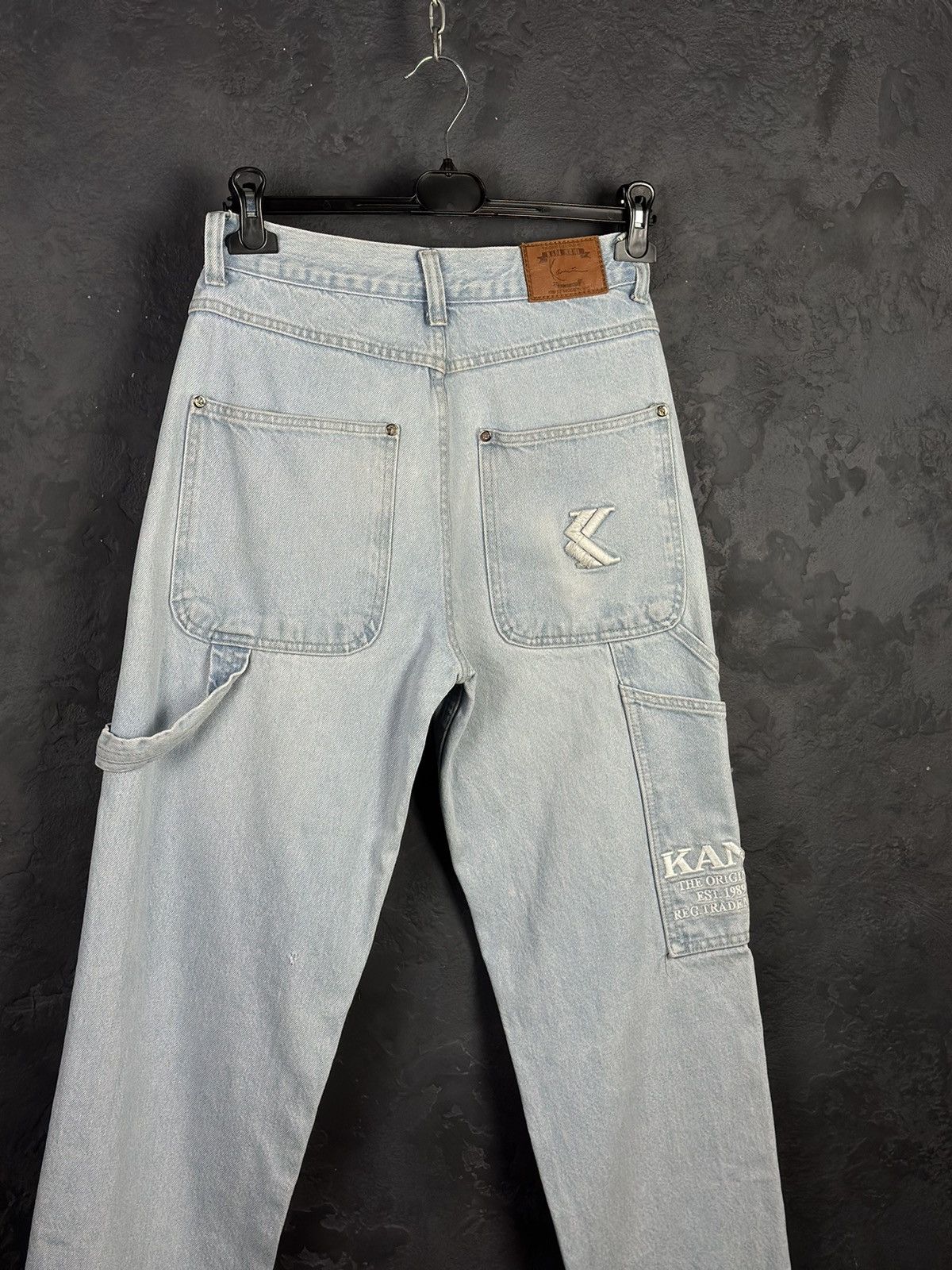 Karl Kani × Vintage Karl Kani Jeans Dark Wash Denim Cargo Pants Size US 31 - 2 Thumbnail