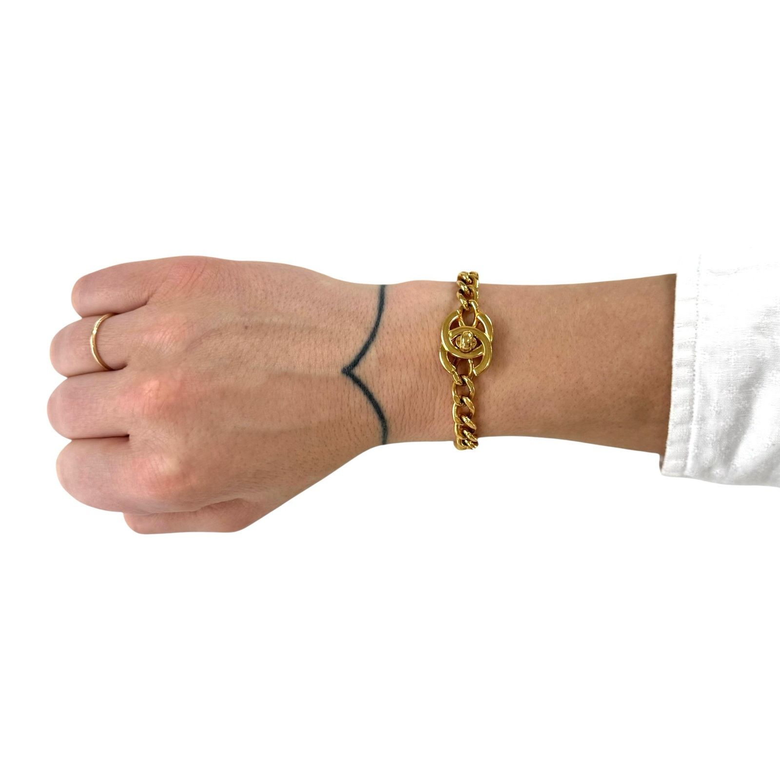 Chanel Chanel Vintage CC Bangle Size ONE SIZE - 3 Thumbnail