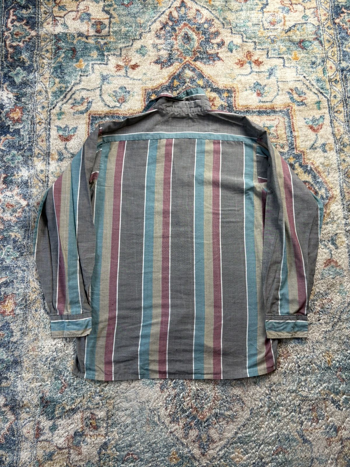 Vintage Vintage Perspective Striped Button-up Shirt Large Size US L / EU 52-54 / 3 - 2 Thumbnail