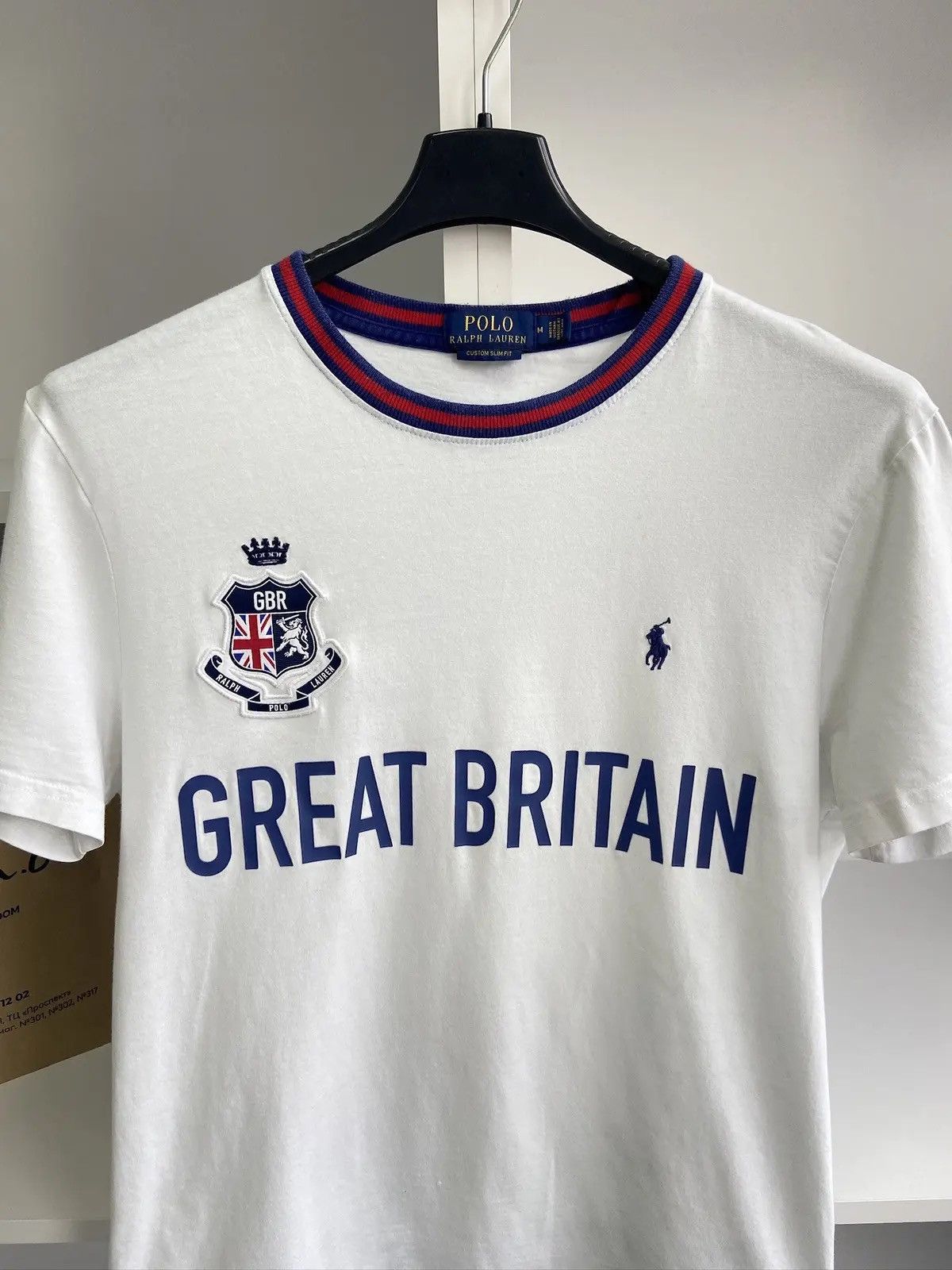 Polo Ralph Lauren × Vintage Polo Ralph Lauren Great Britain vintage t-shirt tee Size US M / EU 48-50 / 2 - 5 Thumbnail