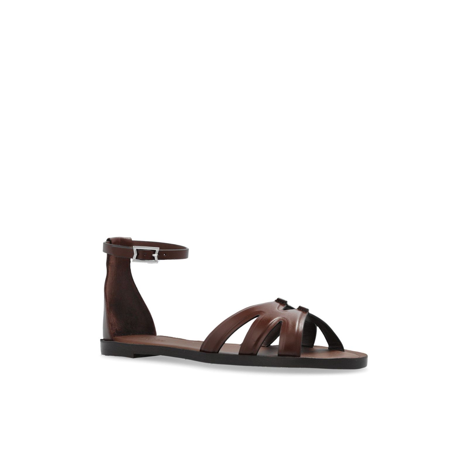 Max Mara MAX MARA Doubleflat Brown Leather Sandals New & Authentic (W Size US 8 / IT 38 - 2 Thumbnail
