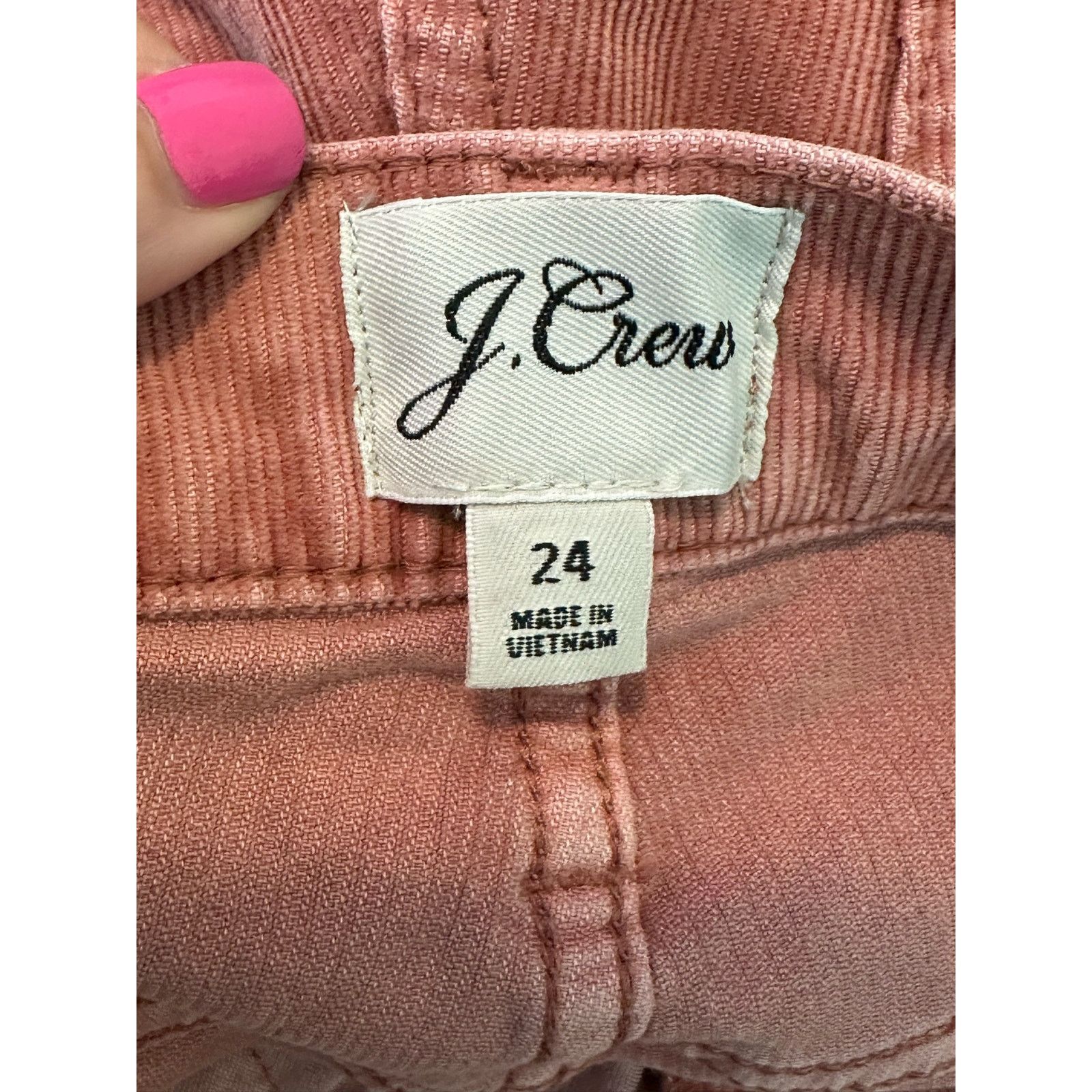 J.Crew J.Crew pink corduroy straight stretch jeans size 24- 0 Size 25" / US 0 / IT 36 - 3 Thumbnail