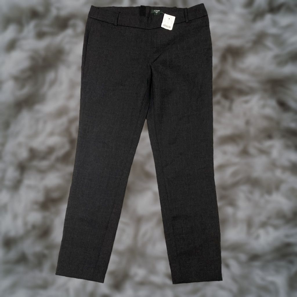 J.Crew J.Crew Pants Women 4 Gray Stretch City Fit Chino Dress Wool Blend Classic Core Regular Size 27" / US 4 / IT 40 - 1 Thumbnail