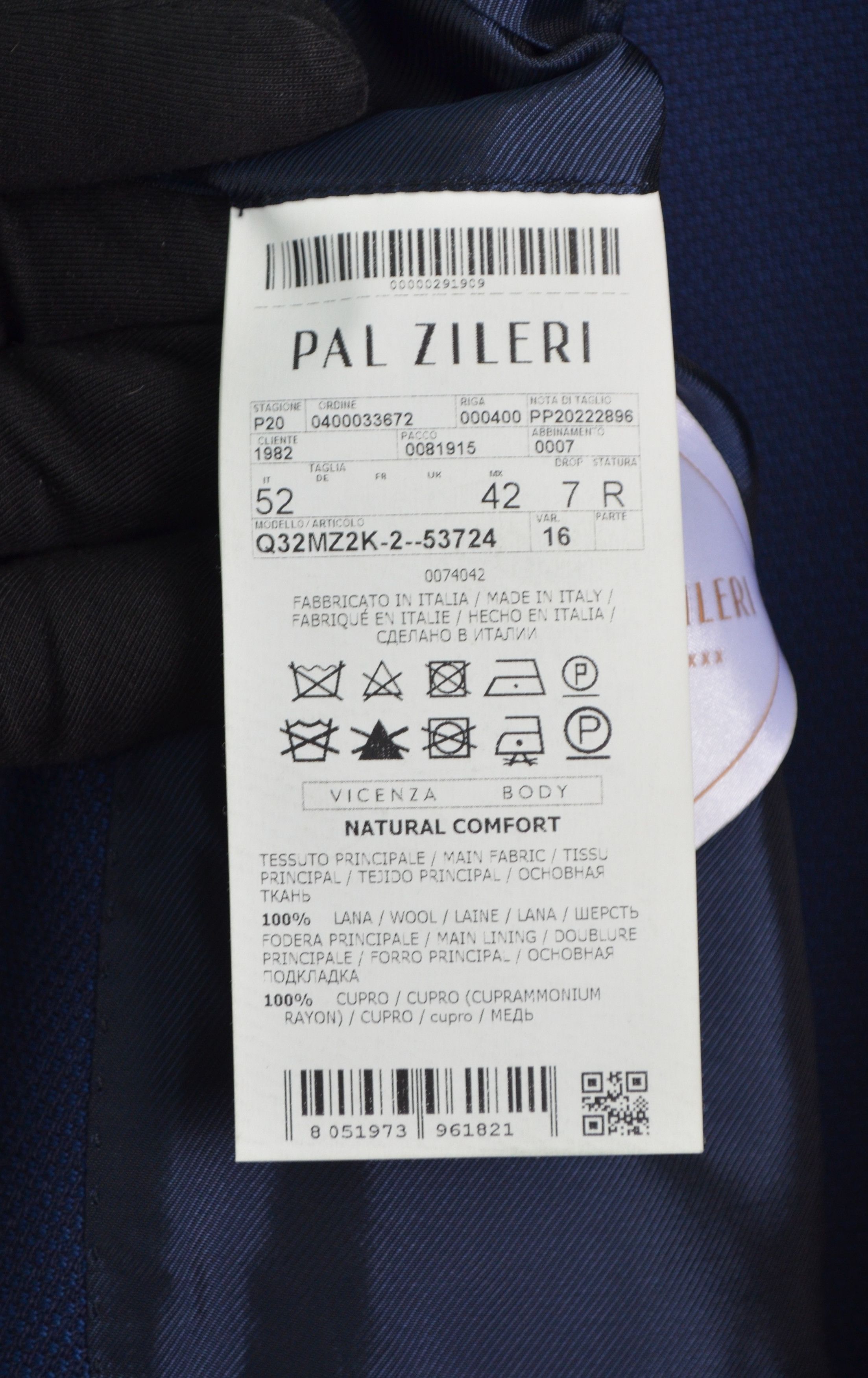 Pal Zileri Pal Zileri Vicenza Navy 100% Lana Wool Unlined Blazer Jacket Size 42R - 11 Thumbnail