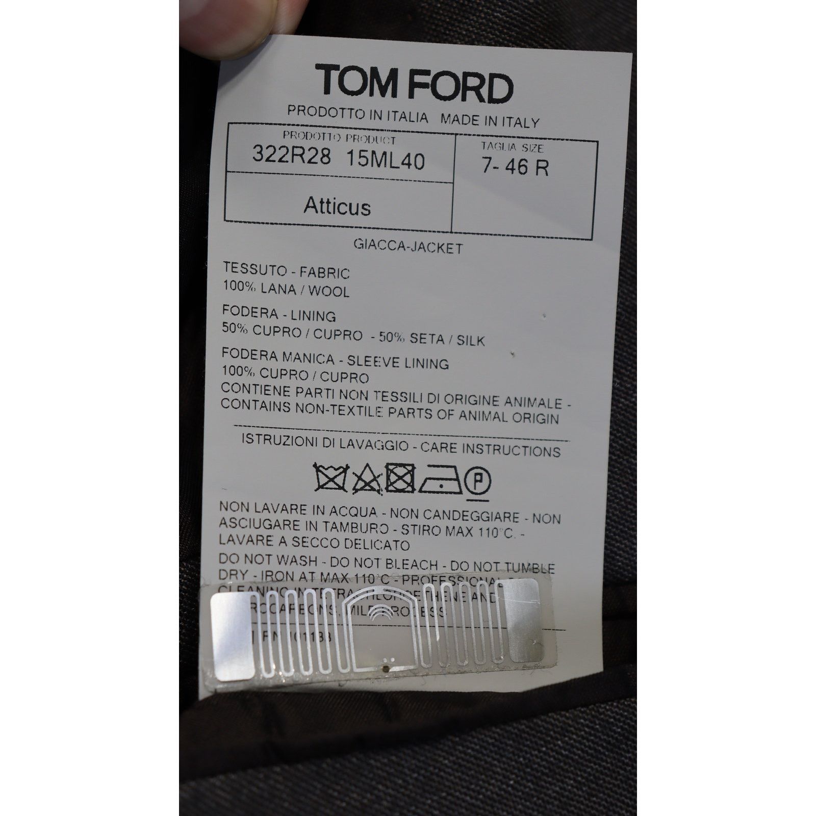 Tom Ford o1rshd1 Atticus Giacca Jacket in Grey Size US S / EU 44-46 / 1 - 8 Thumbnail