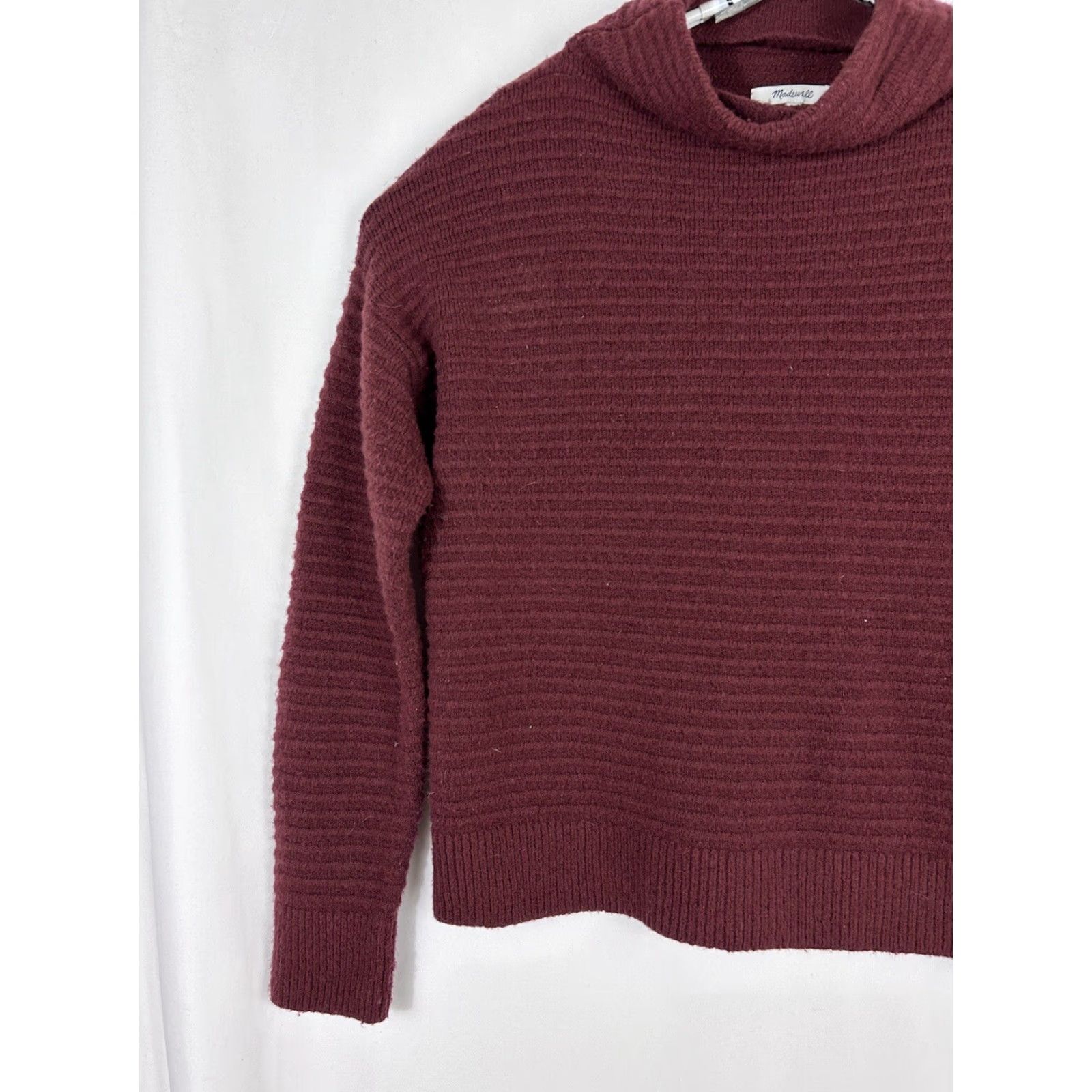 Madewell Madewell Sweater Cowl Neck Pullover Merino Wool Blend Womens Medium Red) Size M / US 6-8 / IT 42-44 - 2 Thumbnail