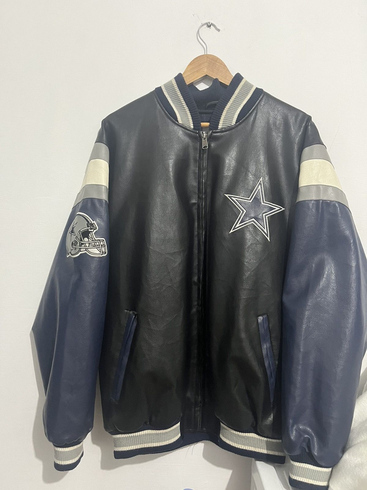 NFL × Vintage Vintage Dallas Cowboys Leather Jacket Size US L / EU 52-54 / 3 - 3 Thumbnail