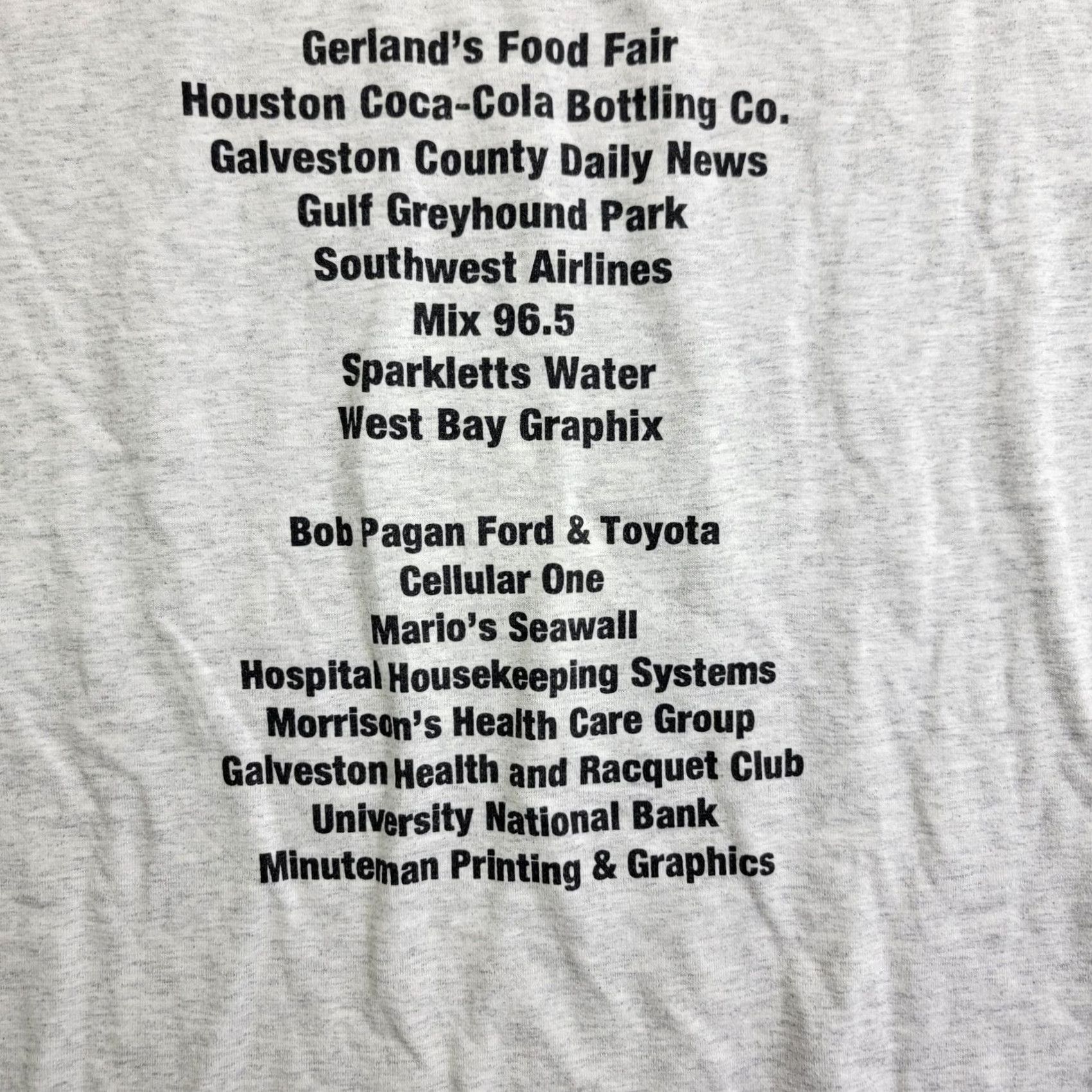 Jerzees VINTAGE Mardi Gras Run Shirt Jerzees 50/50 90s Mens XL Gray Crew Neck Short Sleeve Graphic Print T-Shirt USA 1995 Galveston Festival Sports City Size US XL / EU 56 / 4 - 6 Thumbnail