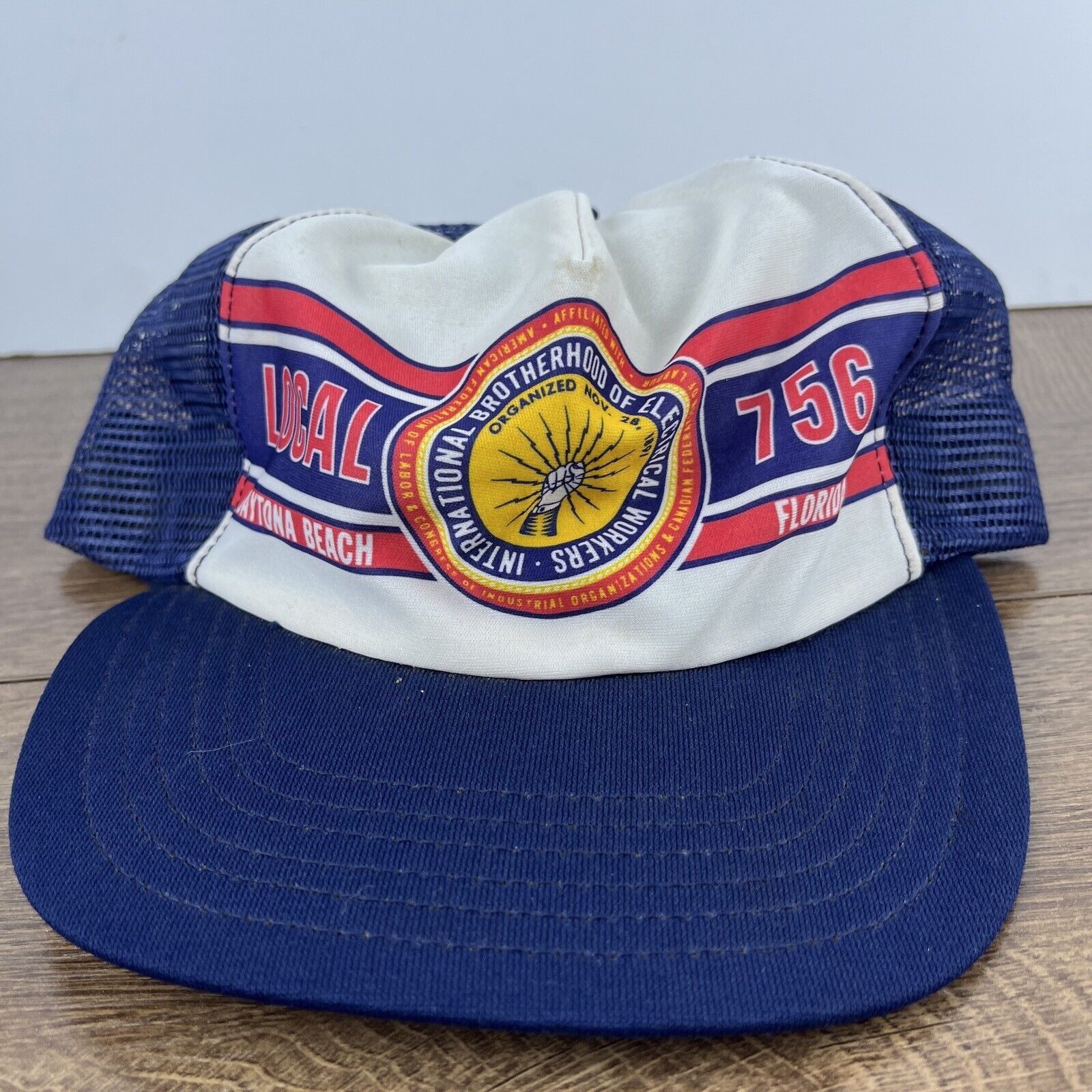 Other Daytona Beach Florida Local 756 Hat Blue Adjustable Hat Adul Size ONE SIZE - 4 Thumbnail