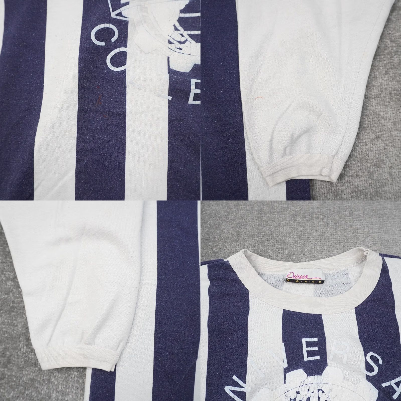 Vintage VINTAGE Vintage Sweatshirt Stripped Crew Neck Long Sleeve 2XL Blue White Men Mens 90s Pullover Size US XXL / EU 58 / 5 - 8 Thumbnail