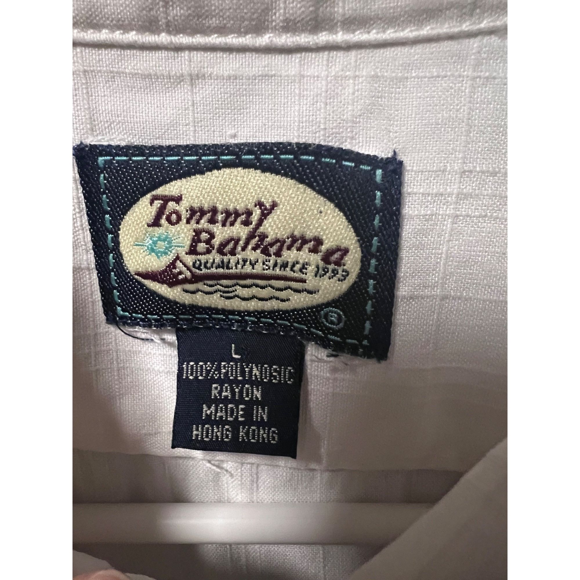 Tommy Bahama Tommy Bahama Mens Vintage White Embroidered Button Up Shirt Size US L / EU 52-54 / 3 - 9 Thumbnail