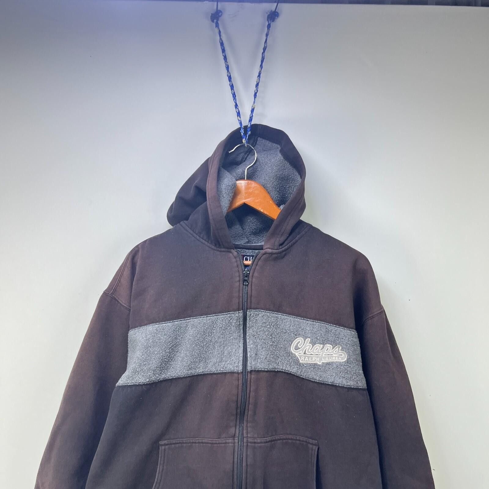 Polo Ralph Lauren Vintage 90s Chaps Ralph Lauren Sun Faded Zip Up Hoodie Large Size US L / EU 52-54 / 3 - 2 Thumbnail