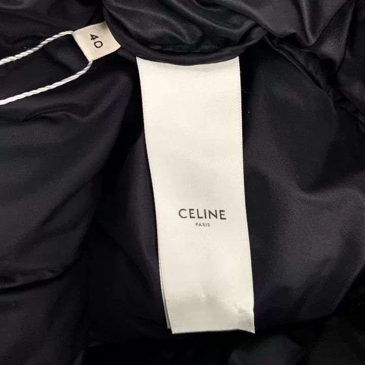 Celine Celine Black Logo Embroidered Stand Collar Down Jacket Size US XXS / EU 40 - 7 Thumbnail