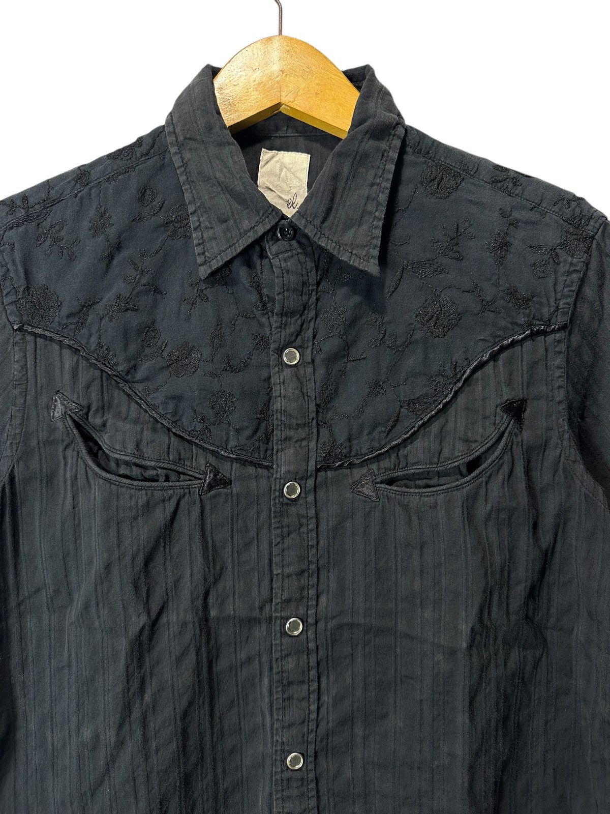Issey Miyake 90s UNDEFINED WESTERN SHIRT ARROW POCKET ISSEY YOHJI STYLE Size US M / EU 48-50 / 2 - 2 Thumbnail