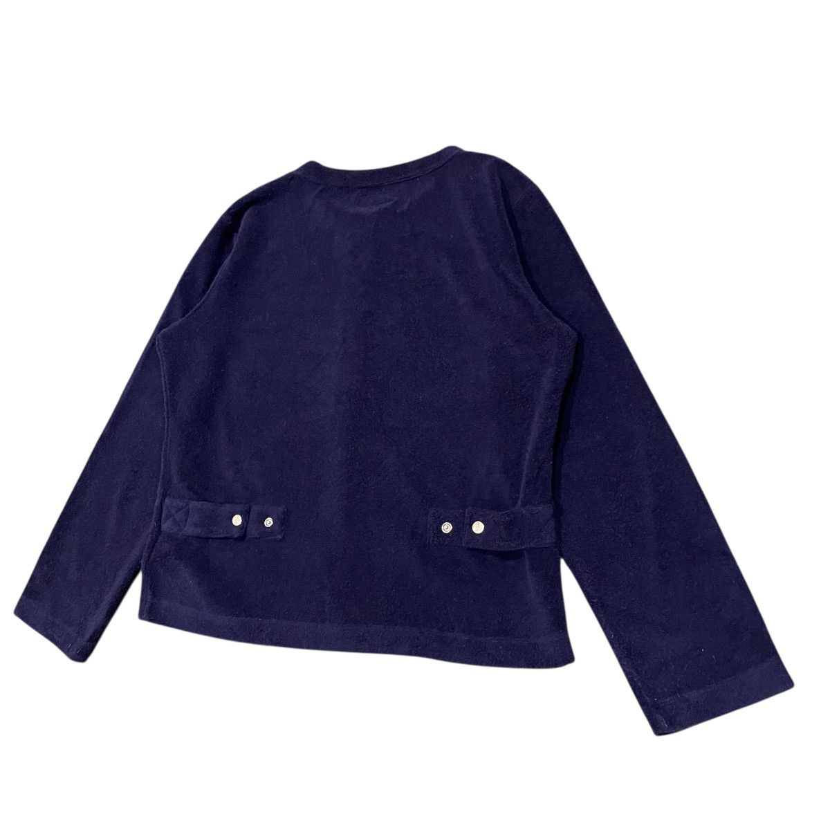agnes b. Agnes B navy blue terry le petit snap cardigan Size XS / US 0-2 / IT 36-38 - 8 Thumbnail