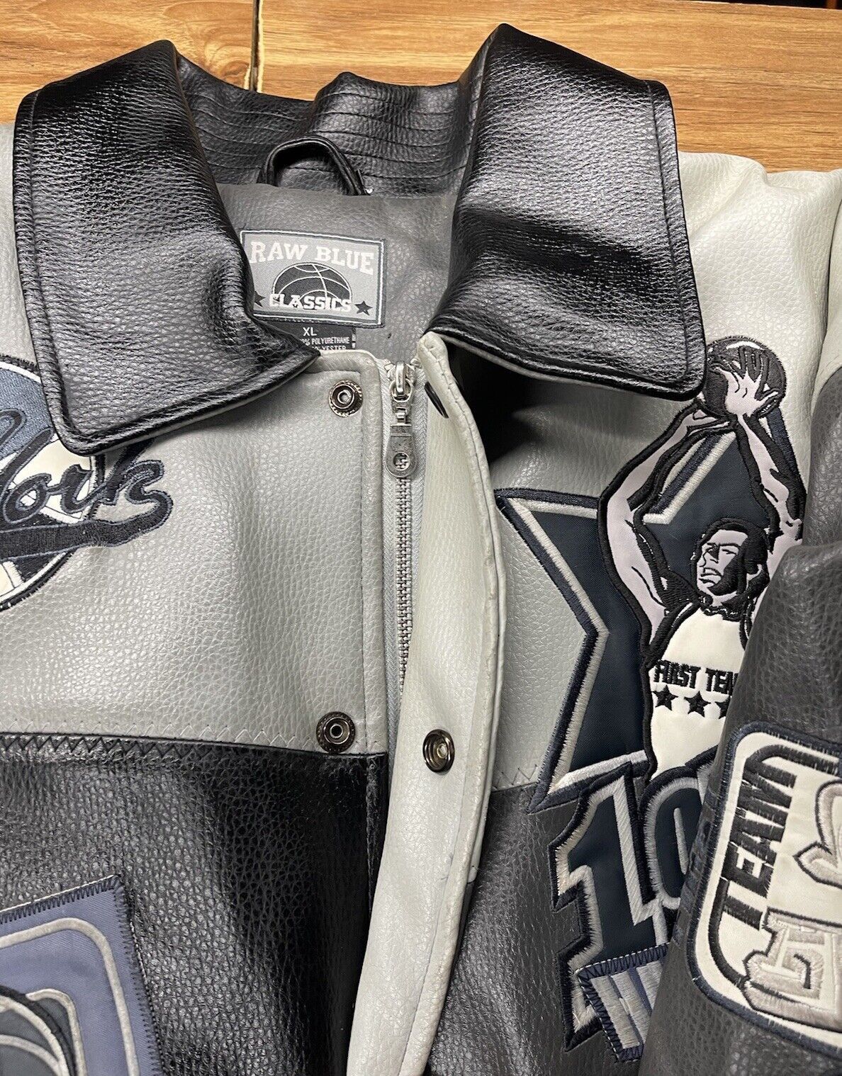 NBA × Vintage Raw Blue CLASSICS Bomber Jacket XL Men's 90's NBA NHL RARE Size US XL / EU 56 / 4 - 9 Thumbnail