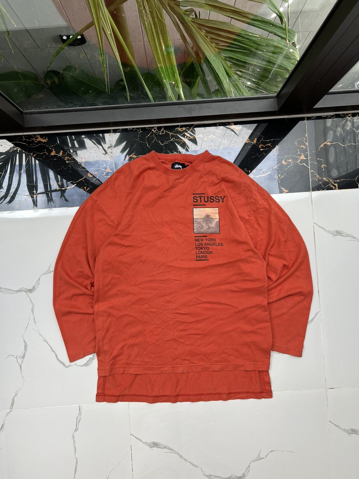 Stussy × Vintage 90's STUSSY RETRO BIG LOGO Y2K INTERNATIONAL LONGSLEEVE Size US M / EU 48-50 / 2 - 1 Thumbnail