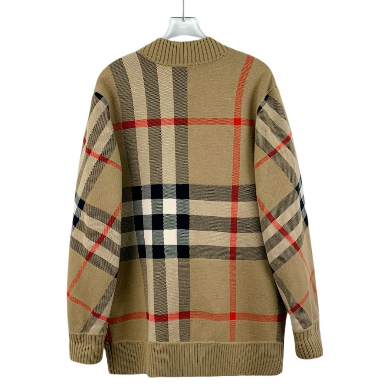 Burberry Burberry Womens Beige Checkered Wool-Blend Cardigan Sweater Size S / US 4 / IT 40 - 2 Thumbnail