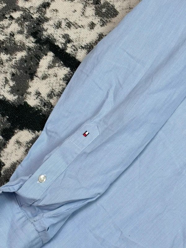 Tommy Hilfiger Tommy Hilfiger basic shirt, blue, elegant, checkered logo, M Size US M / EU 48-50 / 2 - 4 Thumbnail