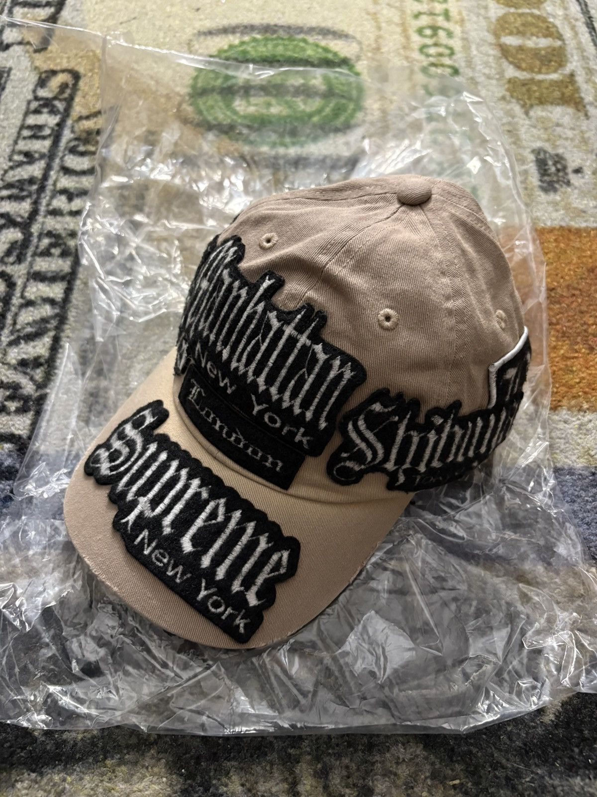 Supreme Supreme Cities Jacquard 6-Panel Tan | Grailed