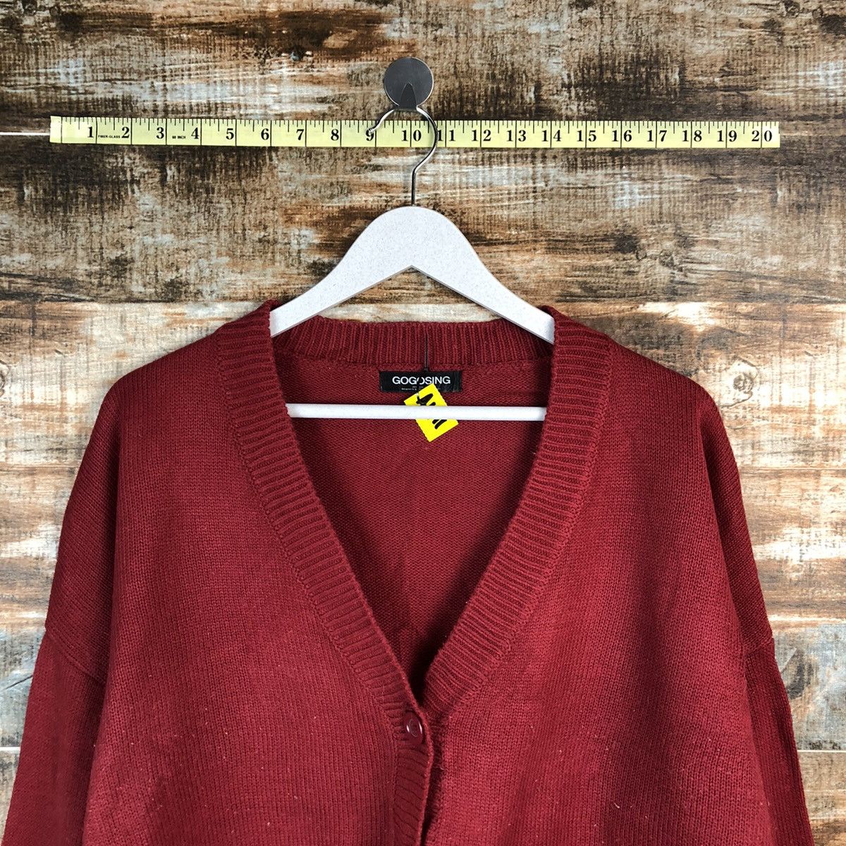 Japanese Brand GOGO Sing Red Cardigan Knitwear #A1711 Size US XL / EU 56 / 4 - 4 Thumbnail