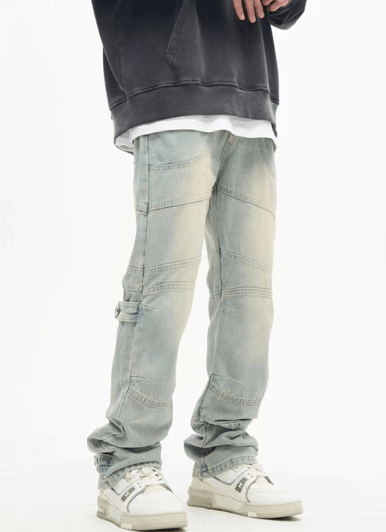 Japanese Brand × Jean American retro street washed wrinkled casual jeans Size US 32 / EU 48 - 2 Thumbnail