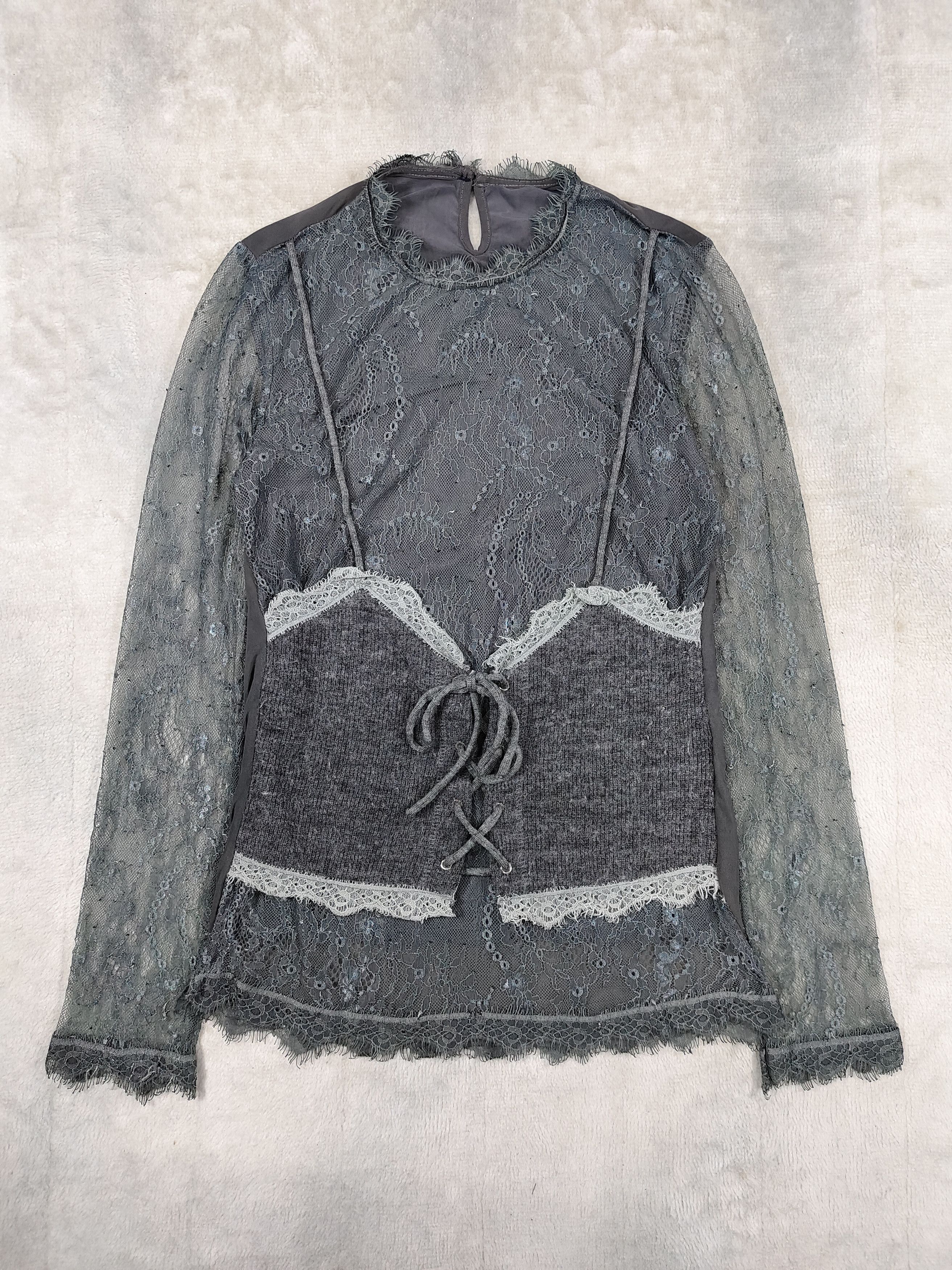Seditionaries RARE❤️‍🔥W123 Set Mesh Lace Layered Y2K Gothic Top Size M / US 6-8 / IT 42-44 - 7 Thumbnail