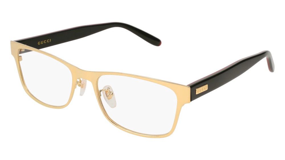 Gucci Gucci GG0274OJ 002 Gold Titanium Rectangular Glasses 55mm Size ONE SIZE - 8 Thumbnail