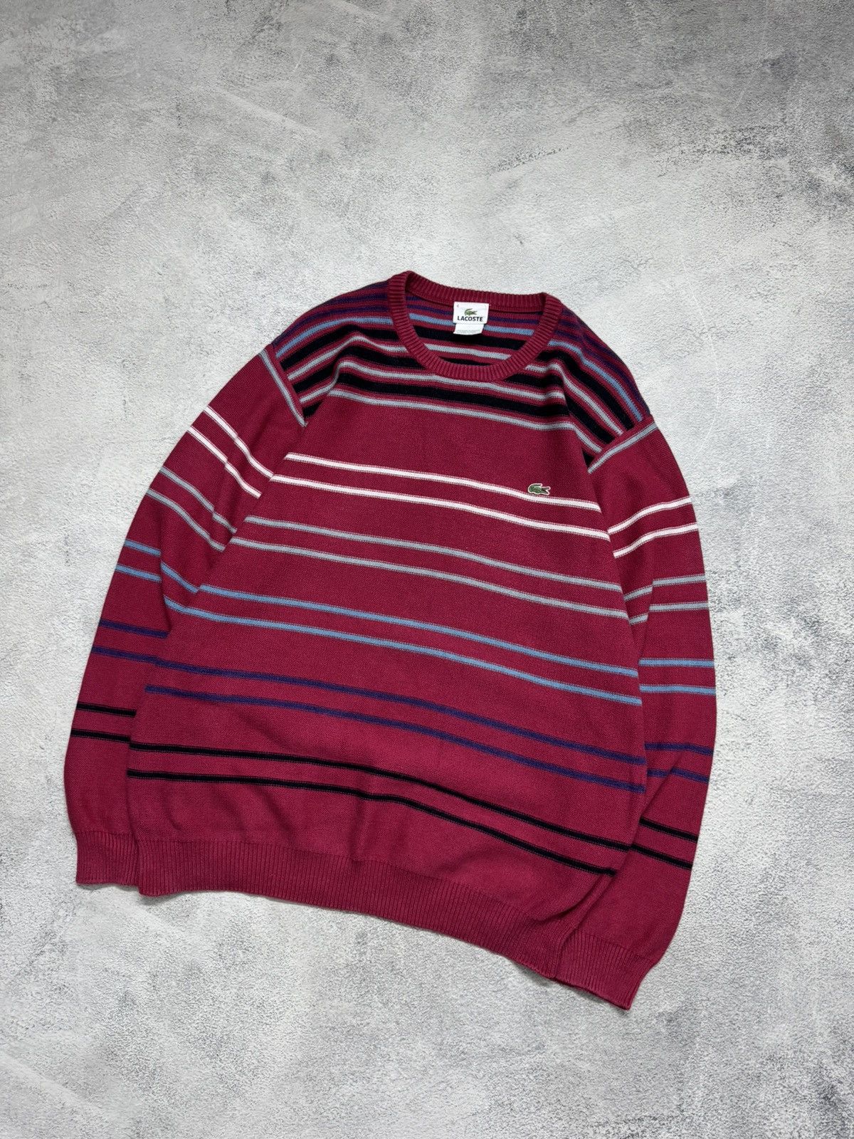 Lacoste Vintage Y2k Lacoste Striped Oversized Sweater 90’s Size US M / EU 48-50 / 2 - 5 Thumbnail