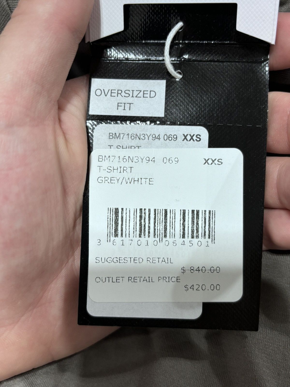 Givenchy Givenchy Class of Nineteen Fifty Two Grey/White Tee Size US L / EU 52-54 / 3 - 10 Thumbnail