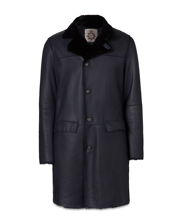 John Varvatos Asymmetrical Shearling Coat. 46 Size US S / EU 44-46 / 1 - 4 Thumbnail
