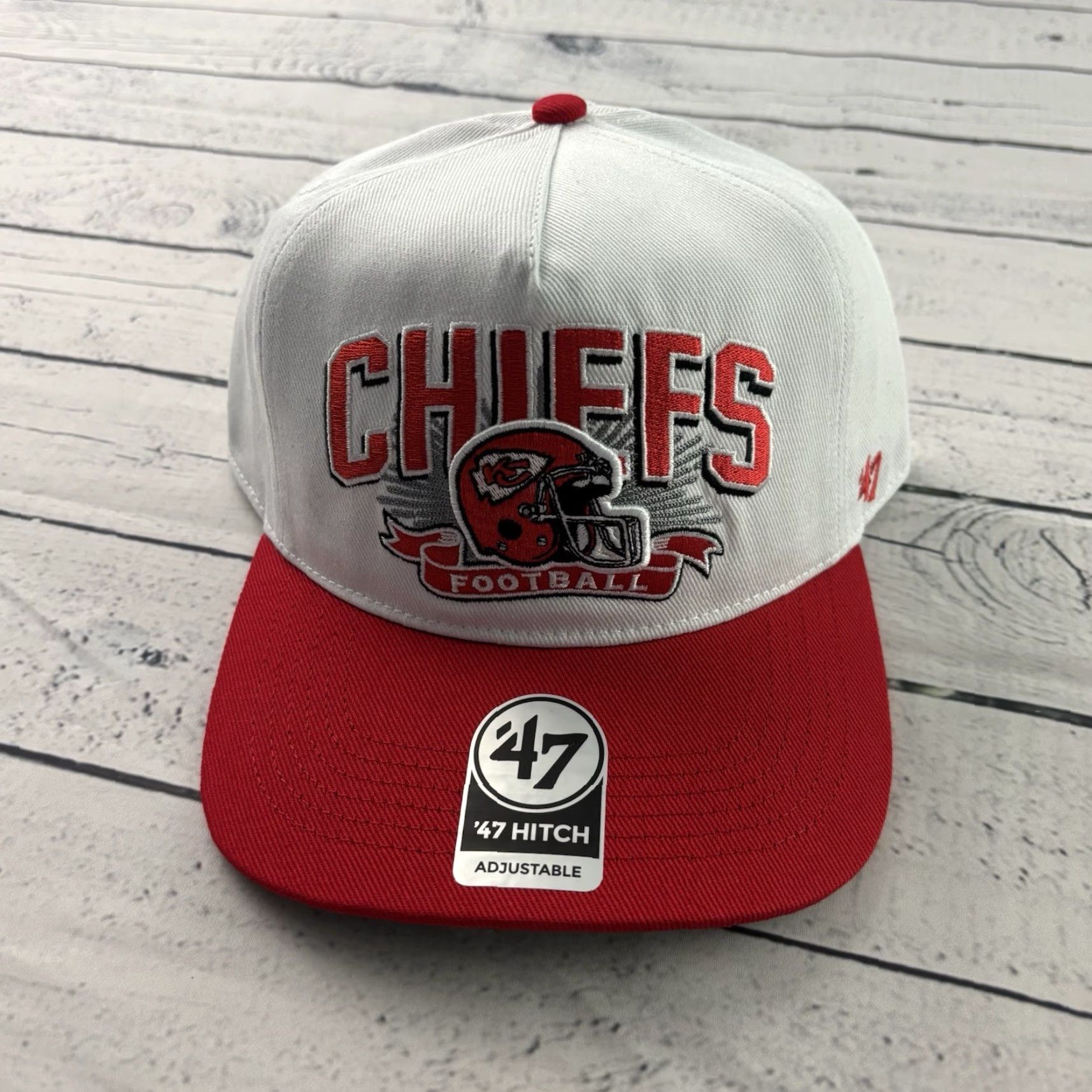 47 47 Brand Kansas City Chiefs Prime Play Hitch Snap Back Hat New Men's Adjustable White Cotton Baseball Cap Sports City 90s theme Hat Size ONE SIZE - 2 Thumbnail