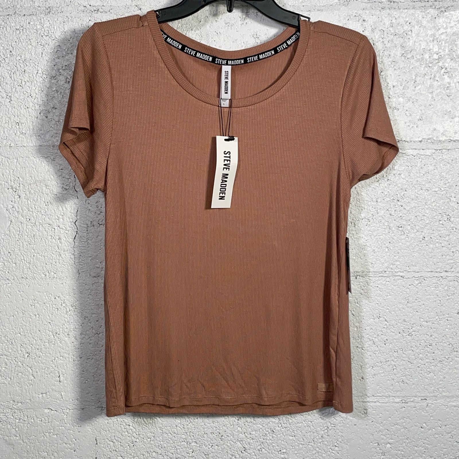 Steve Madden Steve Madden Women's Ribbed Baby Sleep Tee praline large Size 32" / US 10 / IT 46 - 1 Thumbnail