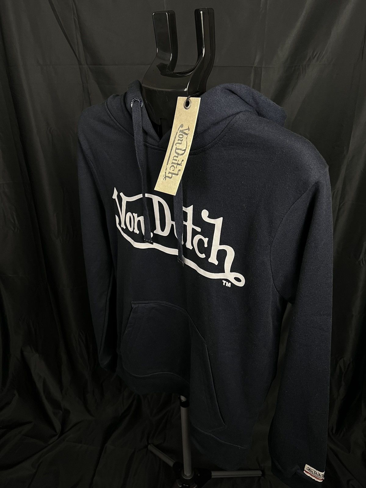 image of Dswt New Von Dutch Hoodie With Tags Logo in Navy, Men's (Size Small)