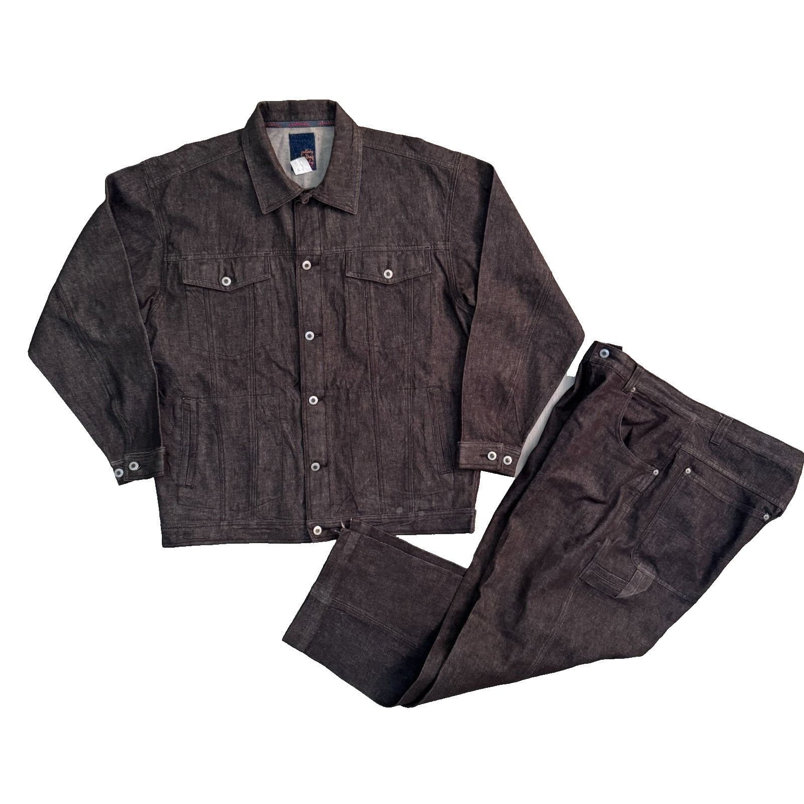 Other GODBODY Y2K Brown Denim Jacket & Baggy Jeans XL & 38x32 But Size US XL / EU 56 / 4 - 1 Thumbnail